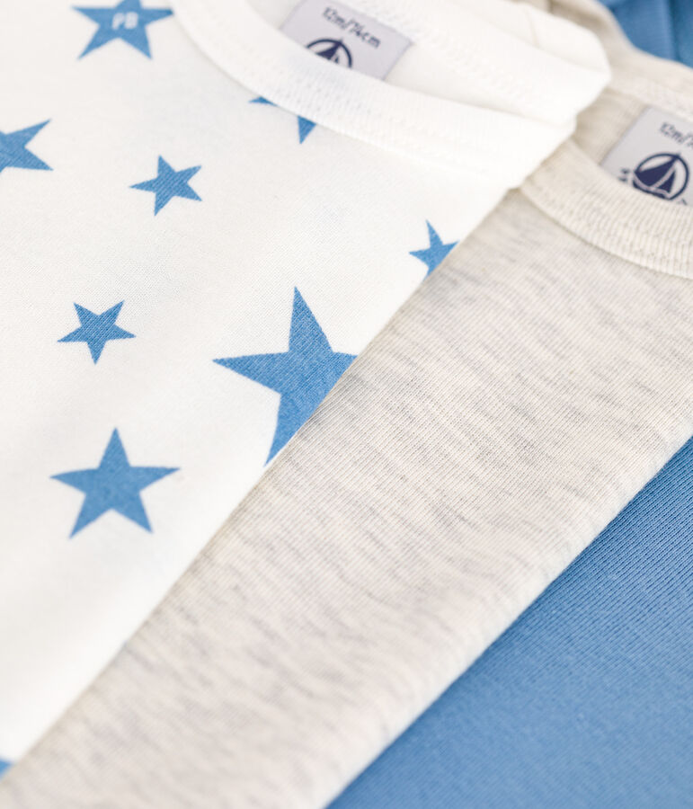 Lot de 3 bodies manches courtes en coton imprim&eacute; b&eacute;b&eacute; multicouleur