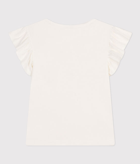 T-shirt in katoen voor meisjes wit MARSHMALLOW