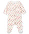 Fluwelen bodyjama babymeisje wit MARSHMALLOW/wit MULTICO