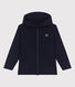 Effen katoenen sweatshirt met rits en kap voor kinderen