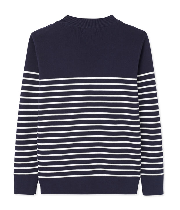 Marinetrui mannen met opgezette streep blauw/wit