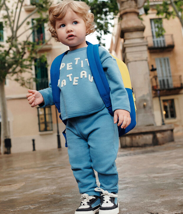 Sweatshirt en molleton b&eacute;b&eacute; bleu