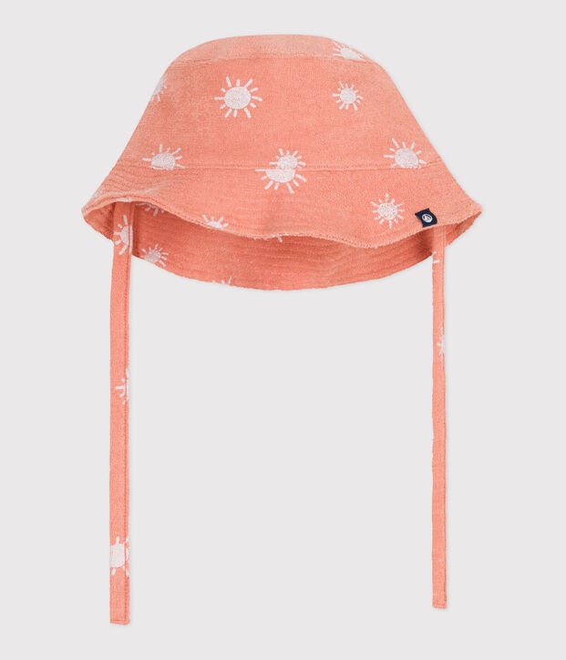 BOB EN EPONGE IMPRIME SOLEIL BEBE orange/blanc