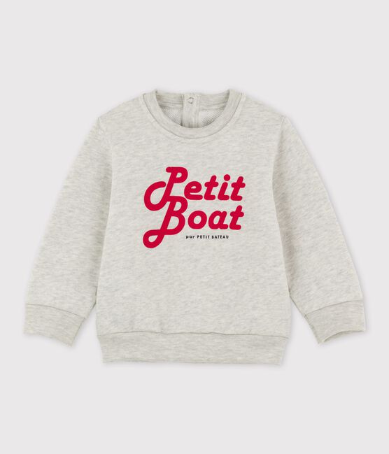 Sweatshirt en molleton bébé gris BELUGA CHINE