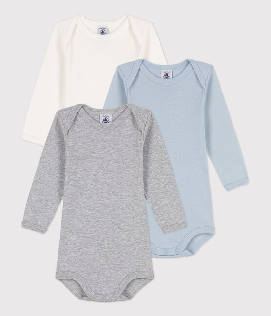 Lot de 3 bodies manches longues bébé en coton variante 1