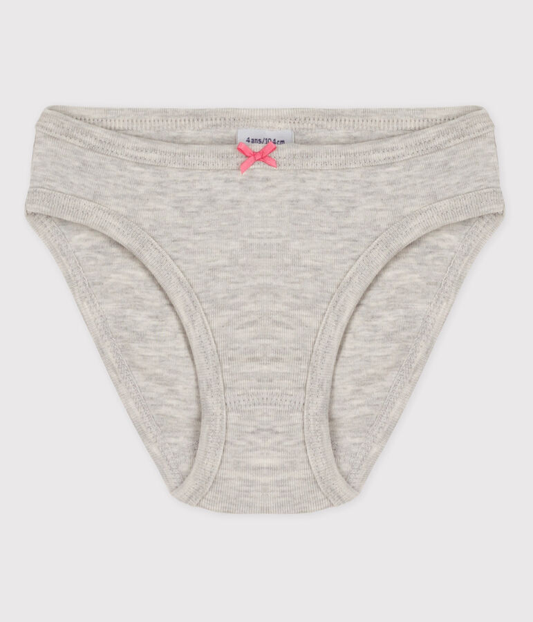 Culotte petite fille en coton gris