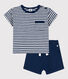 Ensemble bébé en jersey flammé et coton