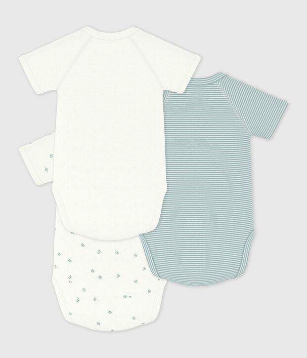 Set van katoenen babyrompertjes met print en korte mouwen multicouleur
