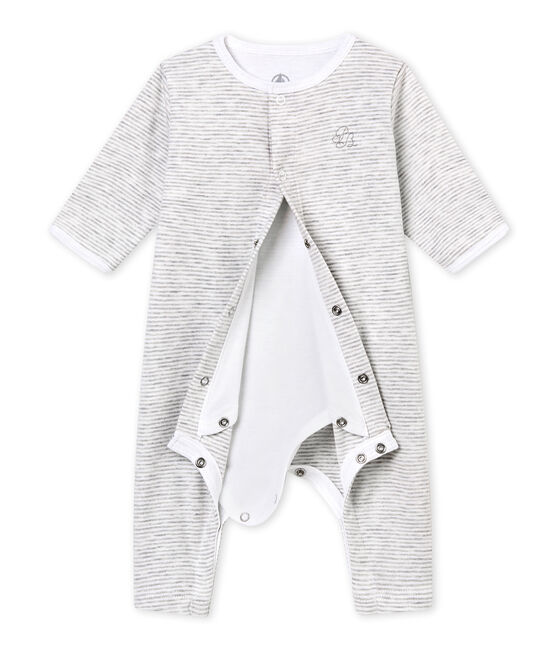 Bodyjama Bébé mixte gris BELUGA/blanc ECUME