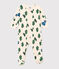 Babypyjama met dennenprint van molton wit AVALANCHE/ MULTICO