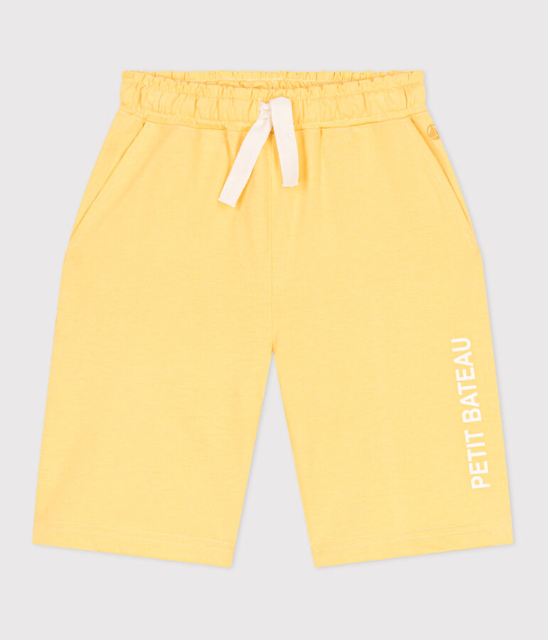 Bermuda short enfant en coton jaune