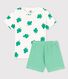 Pyjacourt motif palmes petit garçon en coton biologique