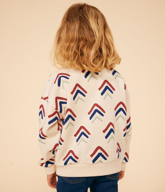 Sweatershirt met print in molton voor kinderen wit AVALANCHE/ MULTICO