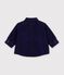 Chemise b&eacute;b&eacute; en velours uni bleu marine