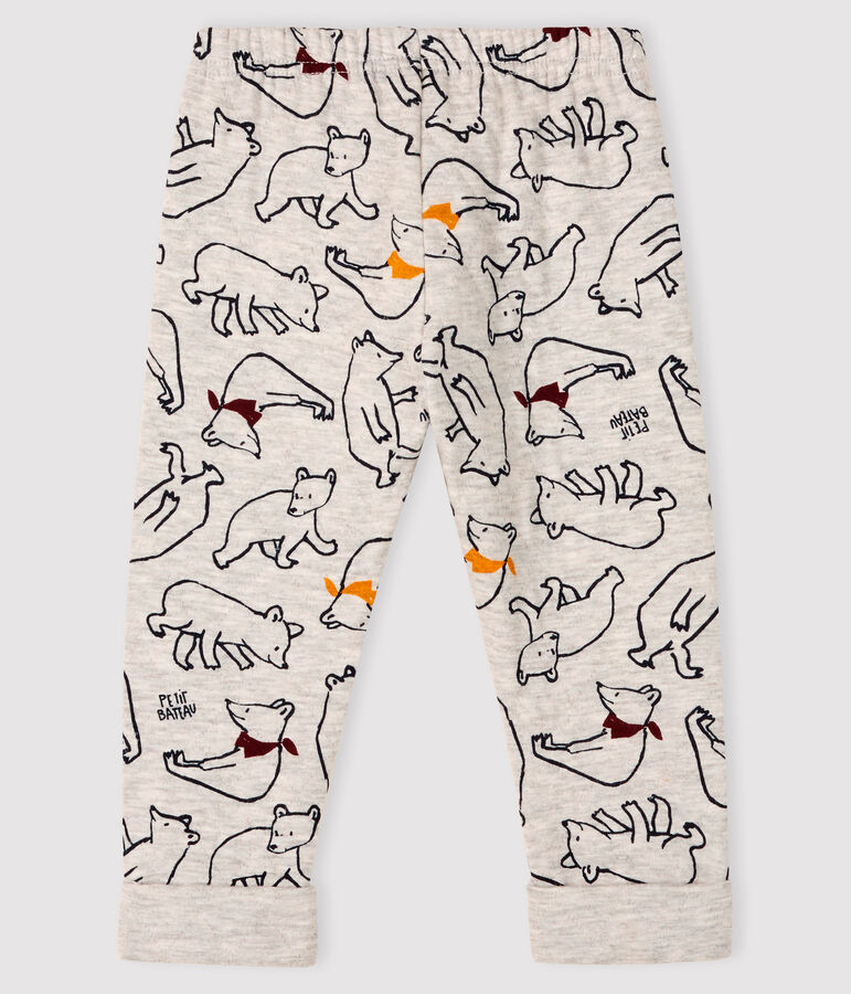 Pantalon b&eacute;b&eacute; gar&ccedil;on en tubique gris/multicouleur