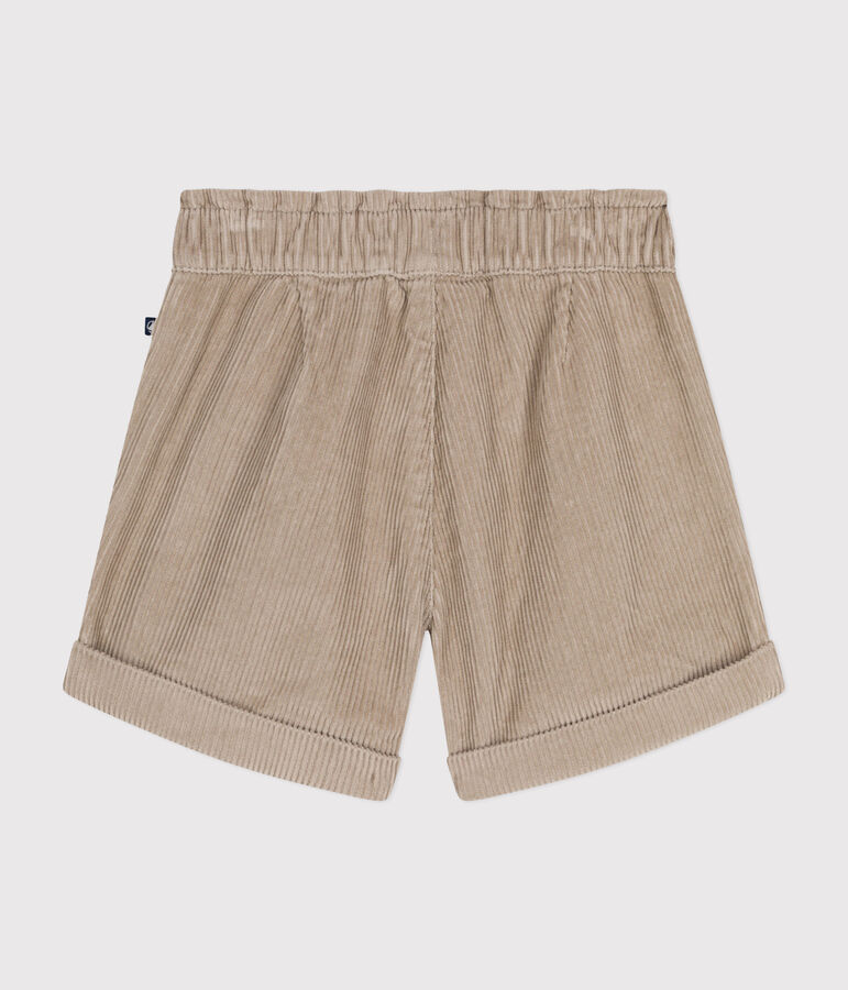 Fluwelen short voor meisjes beige