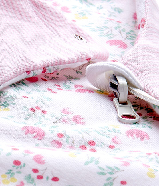 Gigoteuse bébé fille réversible blanc ECUME/blanc MULTICO