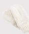 Moufles enfant fille blanc MARSHMALLOW/jaune OR