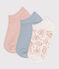 3 paires de chaussettes en coton fleurs enfant variante 2