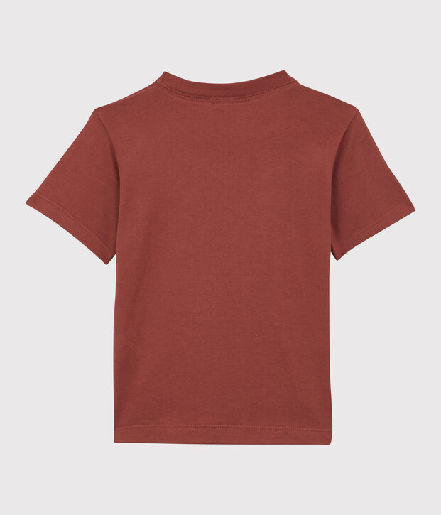 T-shirt met korte mouwen in katoen voor jongens bruin