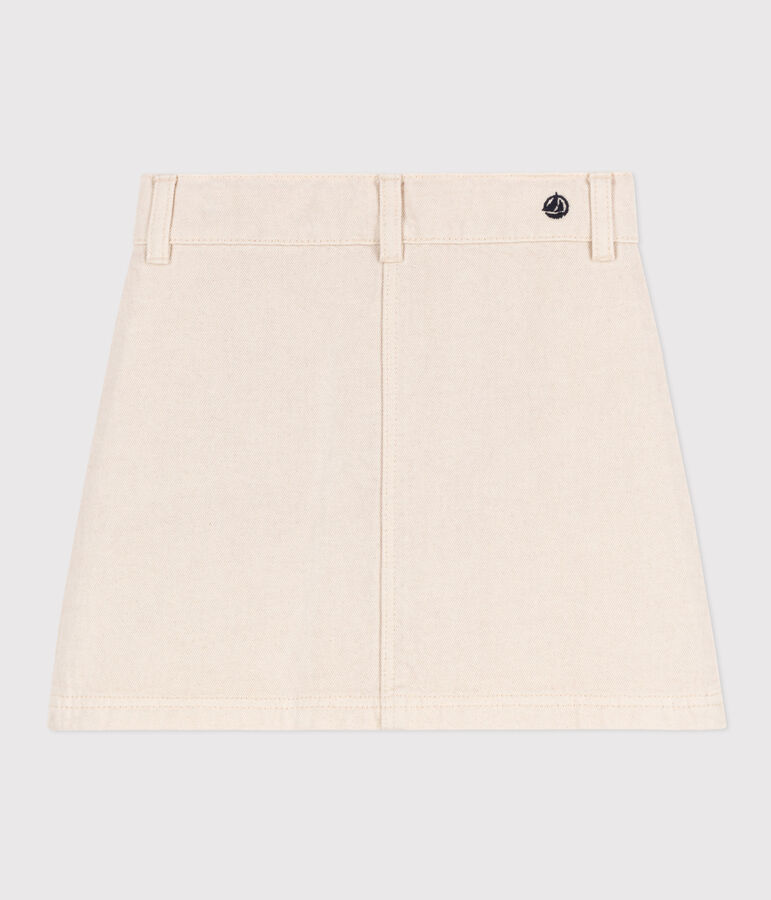 Jupe en denim enfant fille &eacute;cru