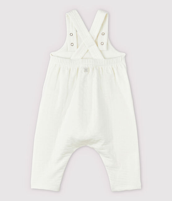 Salopette Blanche Bebe En Tubique En Coton Biologique Petit Bateau
