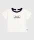 Tee-shirt bébé en coton à manches longues, motif logo vintage