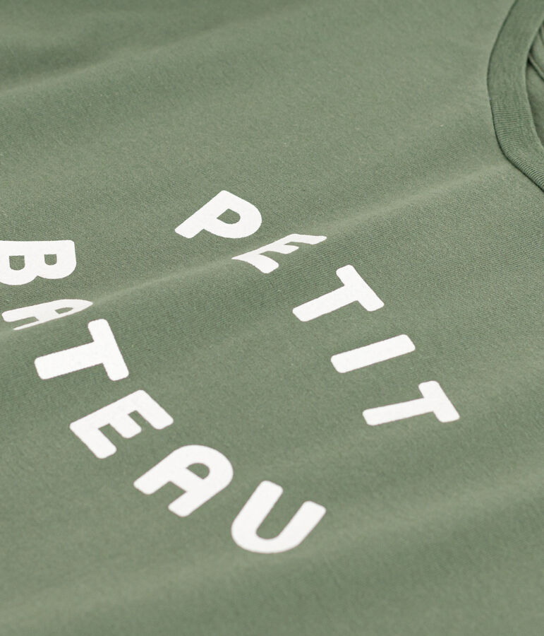 LE BOXY, katoenen T-shirt voor dames groen CROCO