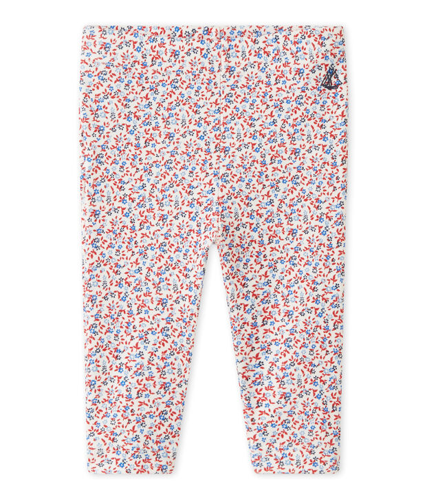 Legging b&eacute;b&eacute; fille imprim&eacute; blanc/rouge/multicouleur
