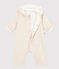 Combinaison longue ouatinée à capuche en coton bébé beige MONTELIMAR CHINE