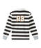 Jongenspolo in rugbystijl grijs CAPECOD/wit MARSHMALLOW