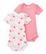 Set van 2 body's met korte mouwen voor babymeisjes