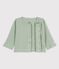 Babycardigan van katoen en lyocell groen HERBIER