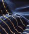 Robe bi-matière marinière bébé fille bleu SMOKING/jaune DORE