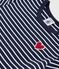 Katoenen jurk met korte mouwen en streepjes blauw SMOKING/wit MARSHMALLOW