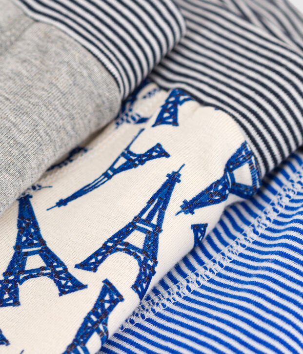 Lot de 3 boxers Paris en coton petit gar&ccedil;on multicouleur