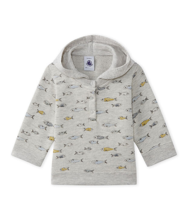 Sweat shirt &agrave; capuche b&eacute;b&eacute; gar&ccedil;on gris/multicouleur