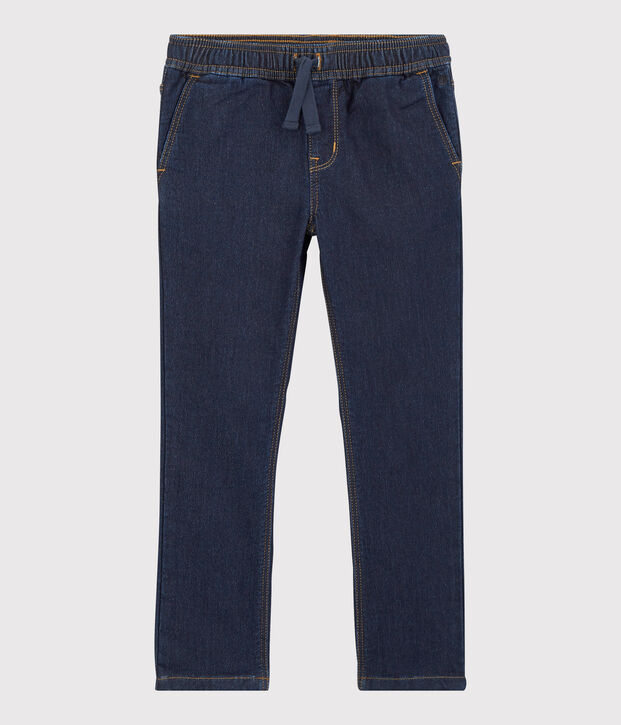 Pantalon regular en denim fonc&eacute; enfant gar&ccedil;on bleu