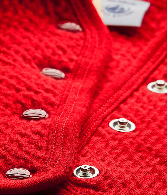 Cardigan bébé fille uni rouge TERKUIT