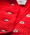 Cardigan bébé fille uni rouge TERKUIT