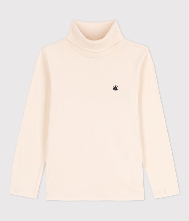 Sous-pull en coton enfant fille / gar&ccedil;on &eacute;cru