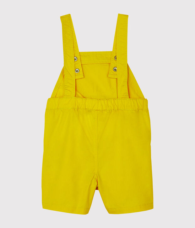 Salopette courte b&eacute;b&eacute; gar&ccedil;on jaune