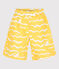 Zwemshort met print voor jongens geel ORGE/wit MARSHMALLOW