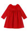 Robe manches longues bi-matière bébé fille rouge TERKUIT/jaune OR