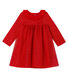 Robe manches longues bi-matière bébé fille
