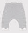 Pantalon à rayures marinières bébé en tubique en coton blanc MARSHMALLOW/bleu SMOKING