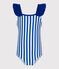 Maillot de bain une pièce enfant à rayures bleu SURF/blanc MARSHMALLOW