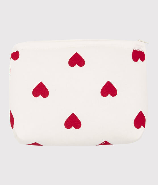 Trousse cœurs rouges bébé en coton biologique blanc MARSHMALLOW/rouge TERKUIT