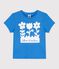 Katoenen T-shirt met korte mouwen voor meisjes blauw BRASIER