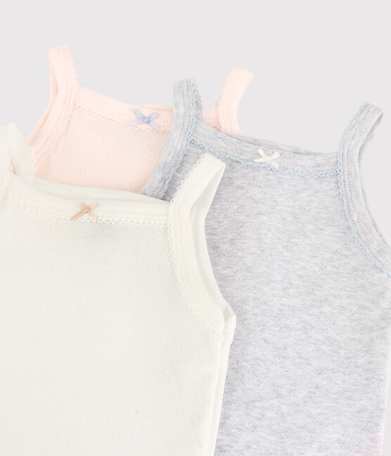Lot de 3 bodies à bretelles bébé fille coton biologique variante 1